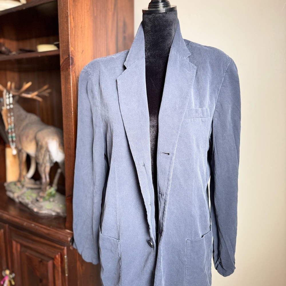 Structure - Men's Silk Blue Blazer- M